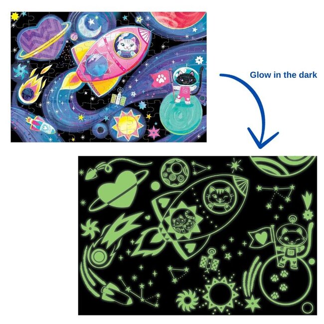 Mudpuppy Glow in the dark Puzzle Cosmic 100-teilig