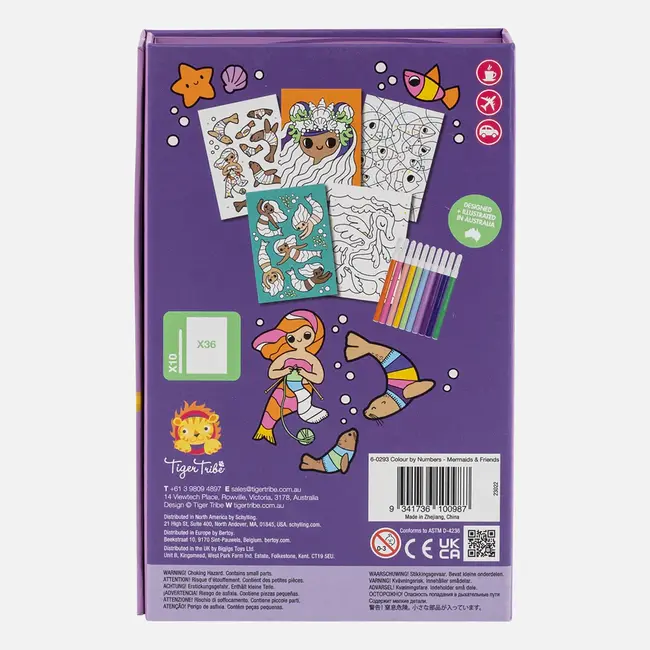 Tiger Tribe Kleuren Op Nummer Zeemeermin
