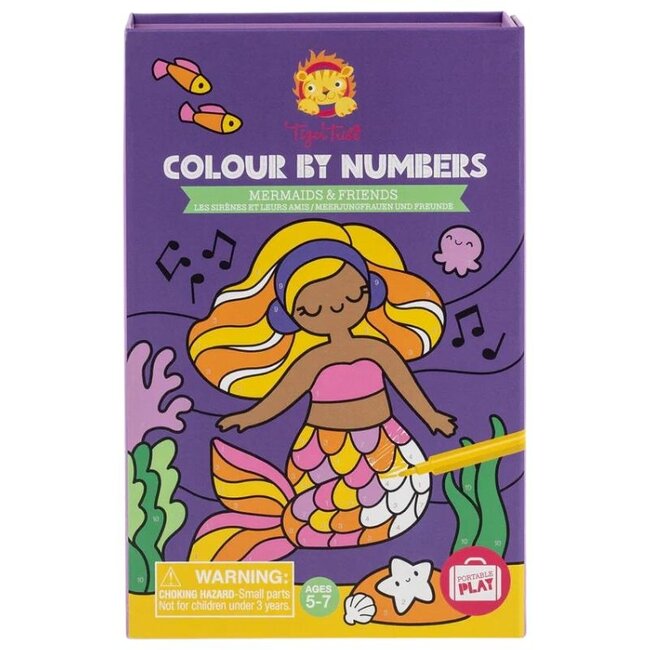 Tiger Tribe Colour by Numbers Mermaid