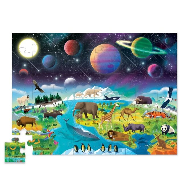 Crocodile Creek Puzzels Puzzle Above Below SEarth & Space 4 years+