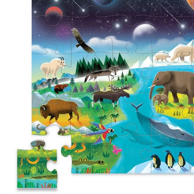 Crocodile Creek Puzzels Puzzle Above Below SEarth & Space 4 years+