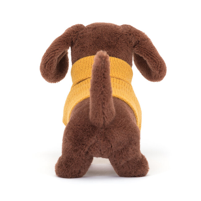 Jellycat Sweater Sausage Dog Yellow 16 cm