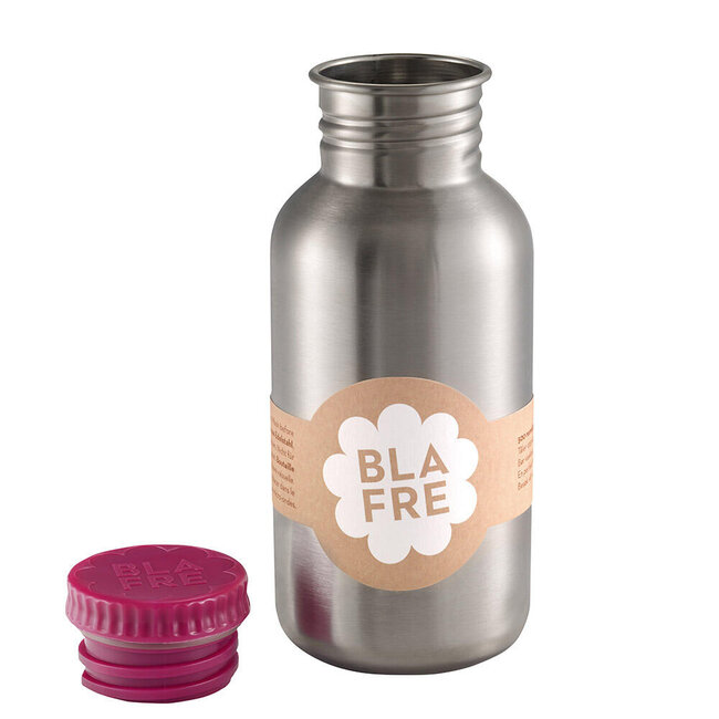 Blafre Bottle 500 ml Plum Red lid stainless steel