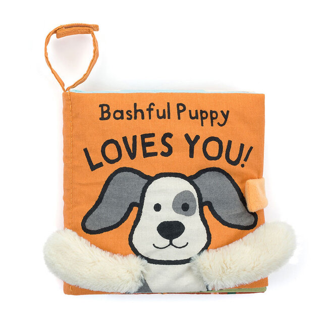 Jellycat Stoffbuch Bashful Puppy Loves