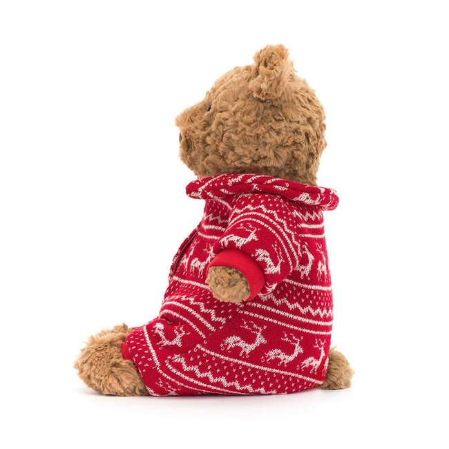 Jellycat Bear Bartholomew Winter Pyjamas
