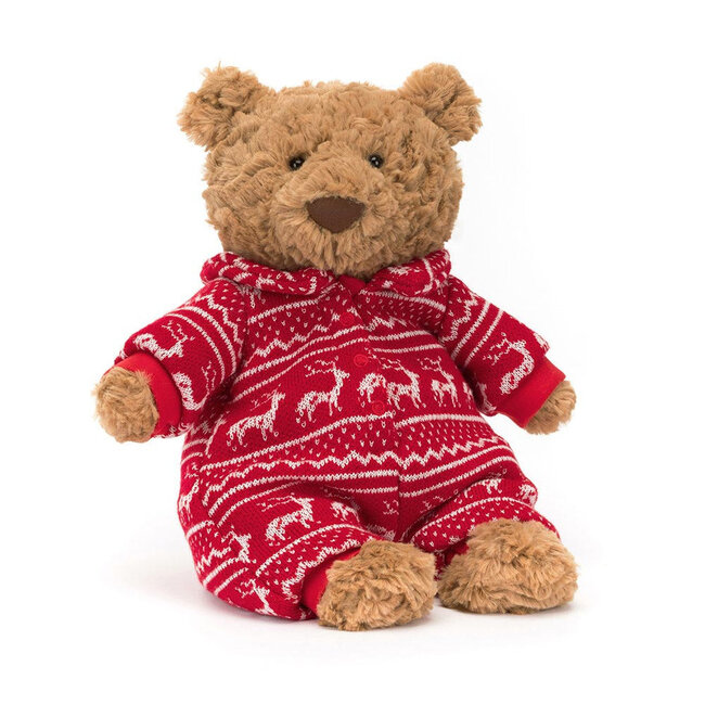Jellycat Teddybeer Bartholomew Winter Pyjama
