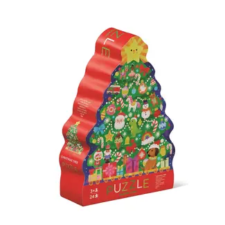 Crocodile Creek Puzzels Puzzel Kerstboom 24 st. Crocodile Creek Puzzels Puzzel Kerstboom 24 st.