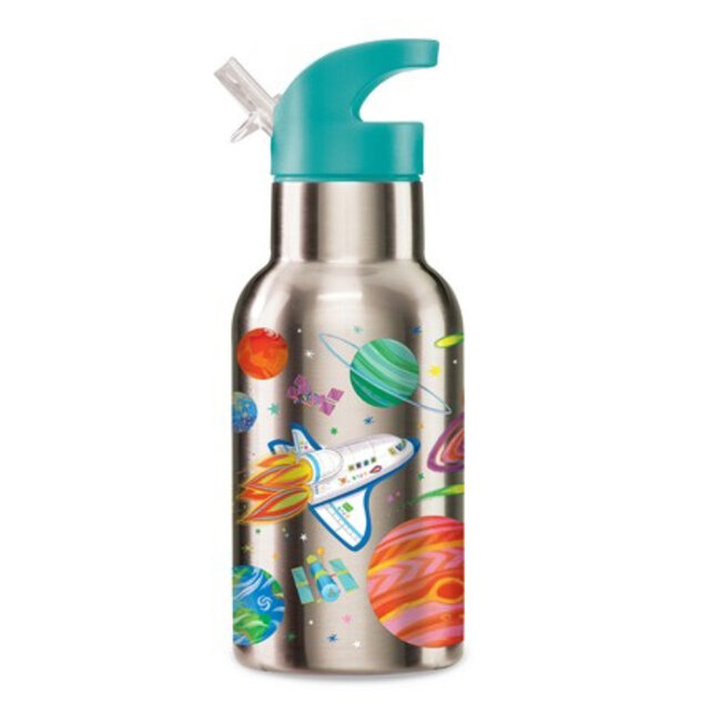 Crocodile Creek Puzzels Thermosfles Space RVS Lichtblauw