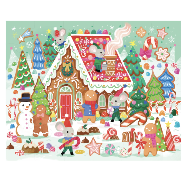 Crocodile Creek Puzzels Vloerpuzzel Kerst Gingerbread 36 st. 3 jaar+