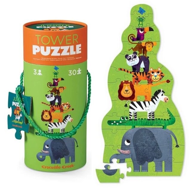 Crocodile Creek Puzzels Puzzle Tower Jungle 30 pc. 3 years +