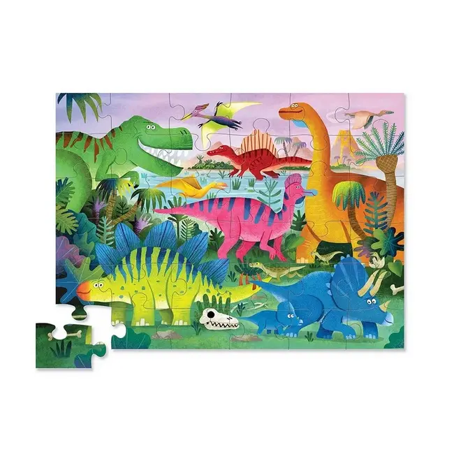 Crocodile Creek Puzzels Vloerpuzzel Dino Land  36 stukjes 3 jaar+