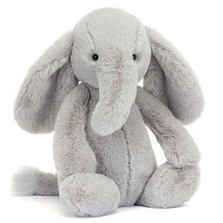 Jellycat Olifant Bashful Luxe Thuddeus Knuffel Jellycat Olifant Bashful Luxe Thuddeus Knuffel