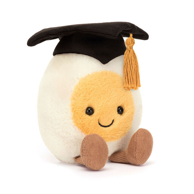 Jellycat Gekookt Ei Graduation Knuffel 14 cm