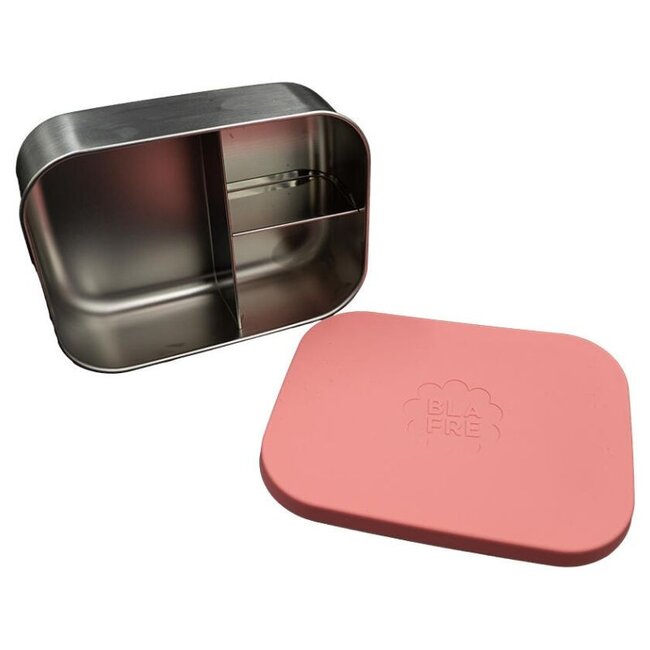 Blafre Broodtrommel vakjes roze RVS