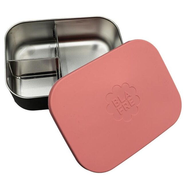 Blafre Broodtrommel vakjes roze RVS