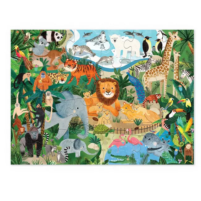 Crocodile Creek Puzzels Puzzel Dierentuin 24 st. 3 jaar+