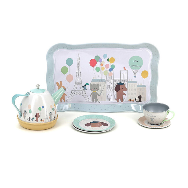 Vilac Tea Set Suitcase Sarah Betz 7105