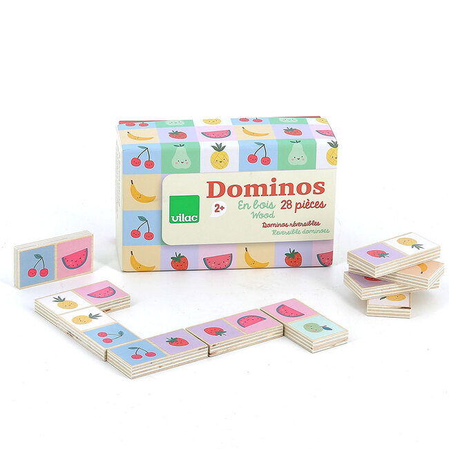 Vilac Domino Game Fruit Wood 7120