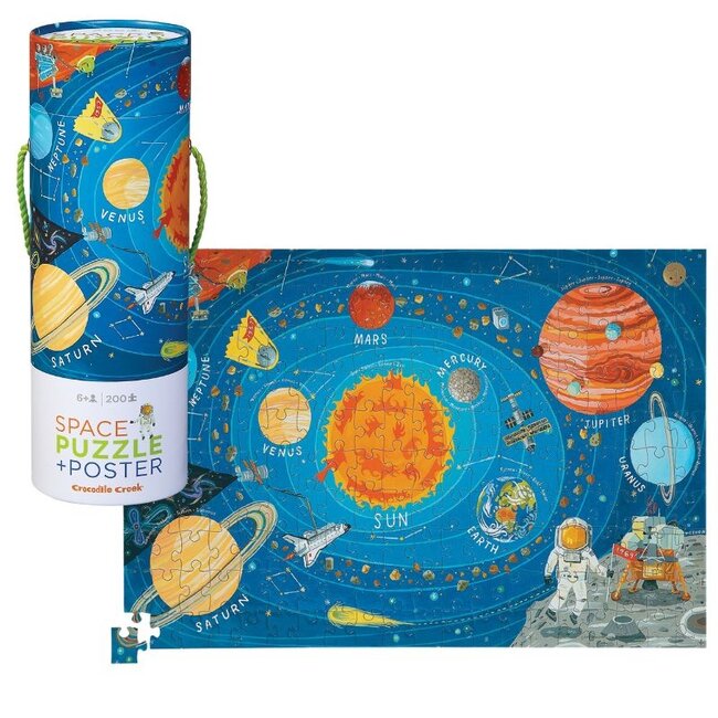 Crocodile Creek Puzzels Puzzle & Poster Space 200 pc. 6 years+
