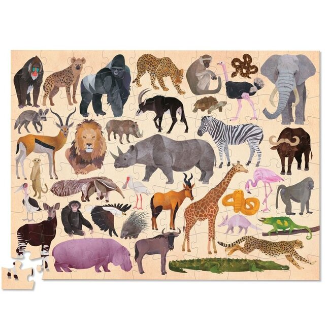 Crocodile Creek Puzzels Puzzle 36 Wild Animals 100 pieces 5 years+