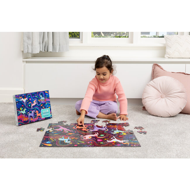 Crocodile Creek Puzzels Puzzel Unicorn Holographic 100 st.