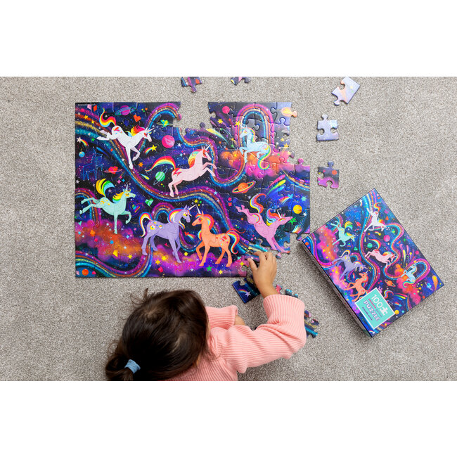 Crocodile Creek Puzzels Puzzle Unicorn Holographic 100 pc.