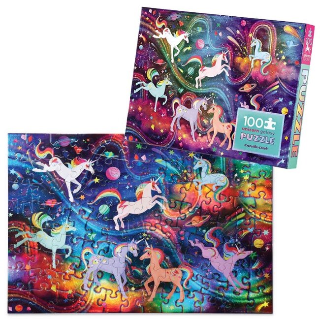 Crocodile Creek Puzzels Puzzel Unicorn Holographic 100 st.