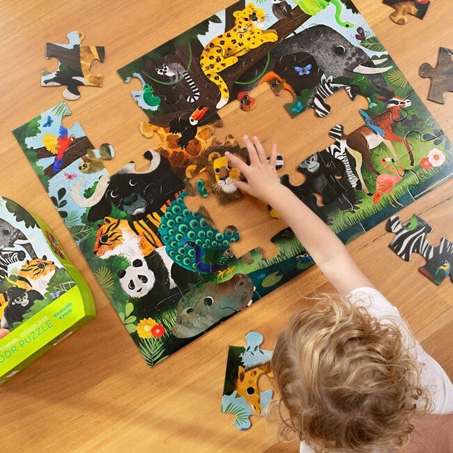 Crocodile Creek Puzzels Floor Puzzle Jungle Friends 36 pieces 3 years+
