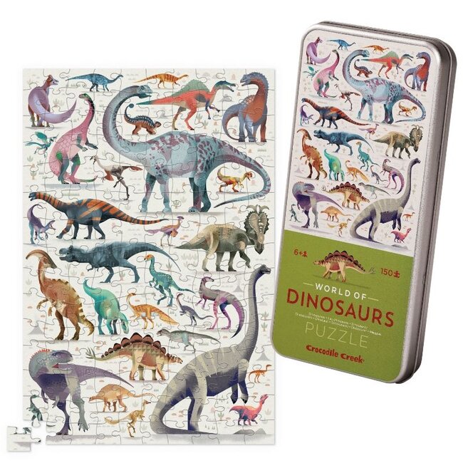 Crocodile Creek Puzzels Puzzle In Tin Dinosaur 150 pcs.