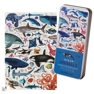 Crocodile Creek Puzzels Puzzle In Tin Ocean Animals 150 pcs. Crocodile Creek Puzzels Puzzle In Tin Ocean Animals 150 pcs.