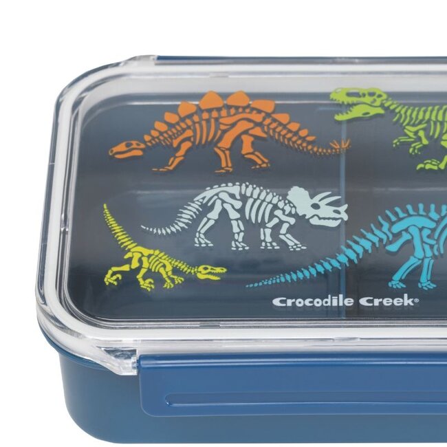 Crocodile Creek Puzzels Brotdose Fächern Dino Blau