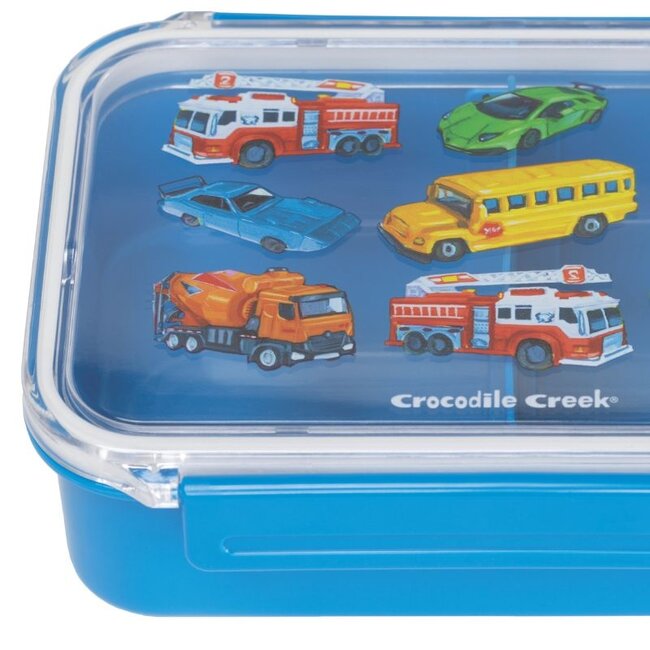 Crocodile Creek Puzzels Lunchbox Cars Bento Box Blue