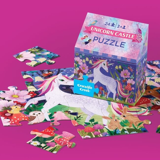 Crocodile Creek Puzzels Puzzle Einhorn Schloss 24 St.  | 3 Jahre+