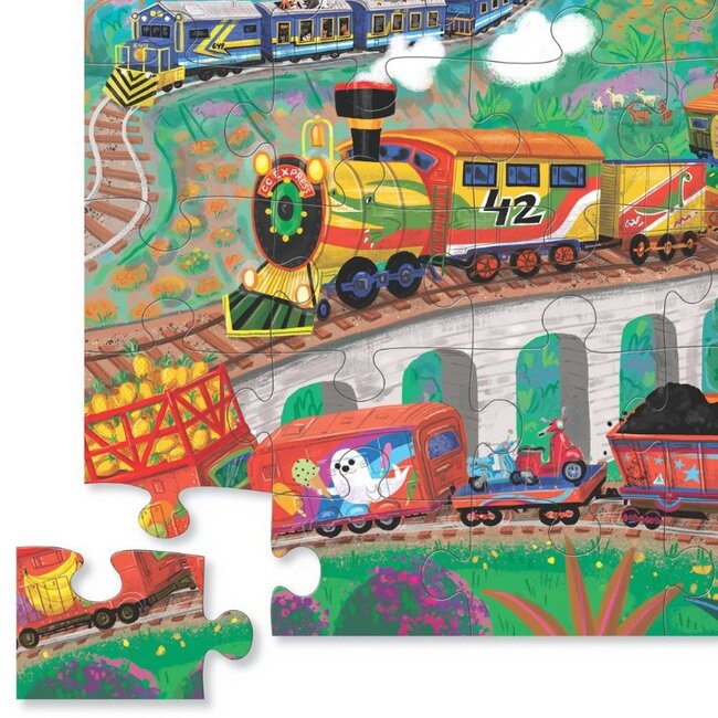 Crocodile Creek Puzzels Bodenpuzzle Zug 36 st. | 3 jahre