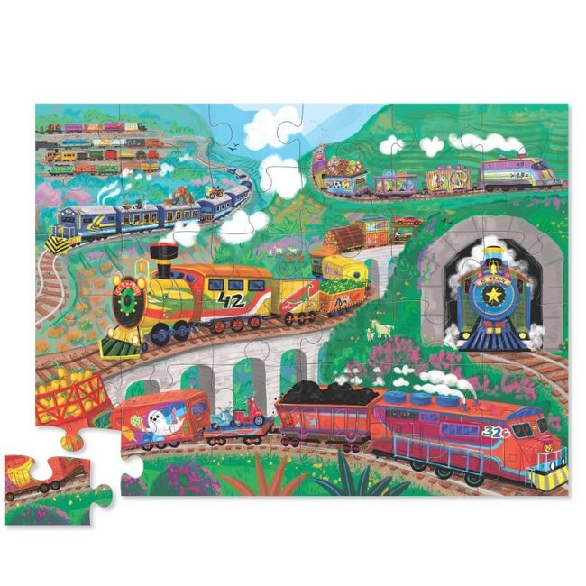 Crocodile Creek Puzzels Floor puzzle Train 36 pcs. | 3 years+