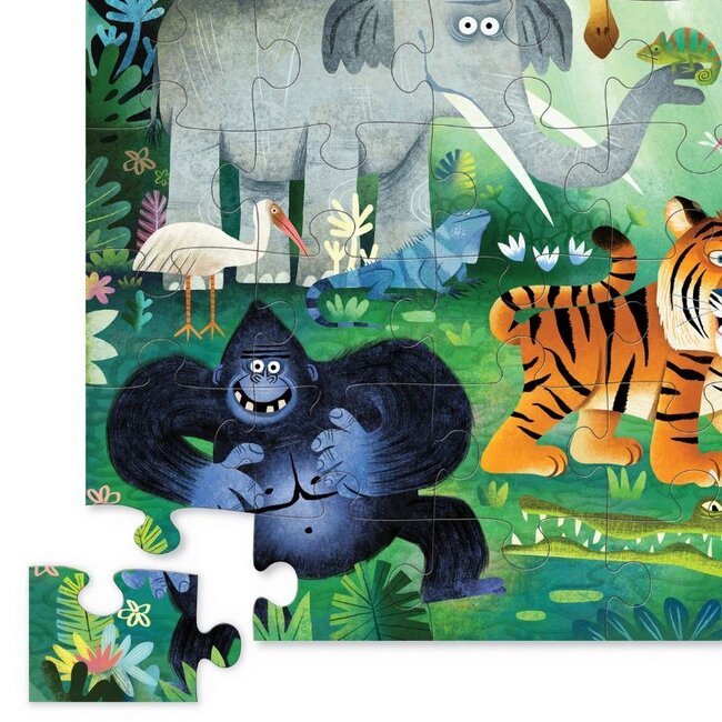Crocodile Creek Puzzels Bodenpuzzle Wilde Tiere 36 St. | 3 Jahre+