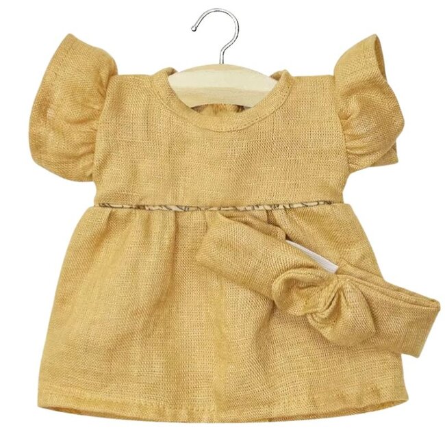 Minikane Poppen Jurk Haarband Daisy Geel (voor Gordi)