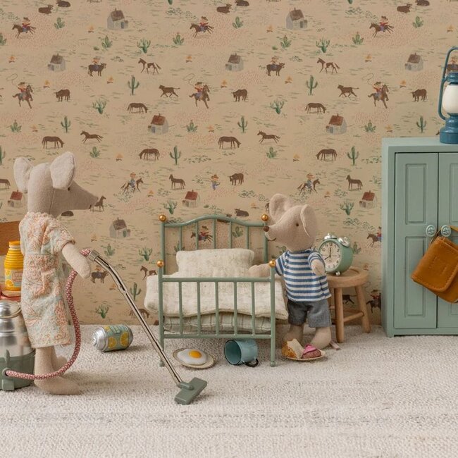 Maileg Vintage Bed MY Mint Metal Mouse