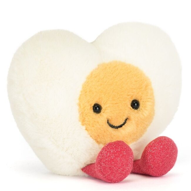Jellycat Gekookt Ei Hart Knuffel 12 cm
