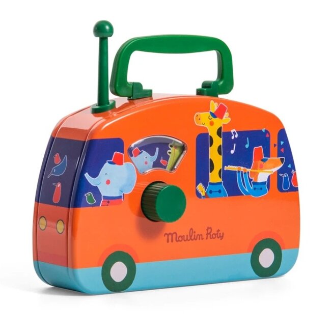 Moulin Roty Speelgoed Muscial Bus Fanfare Metal