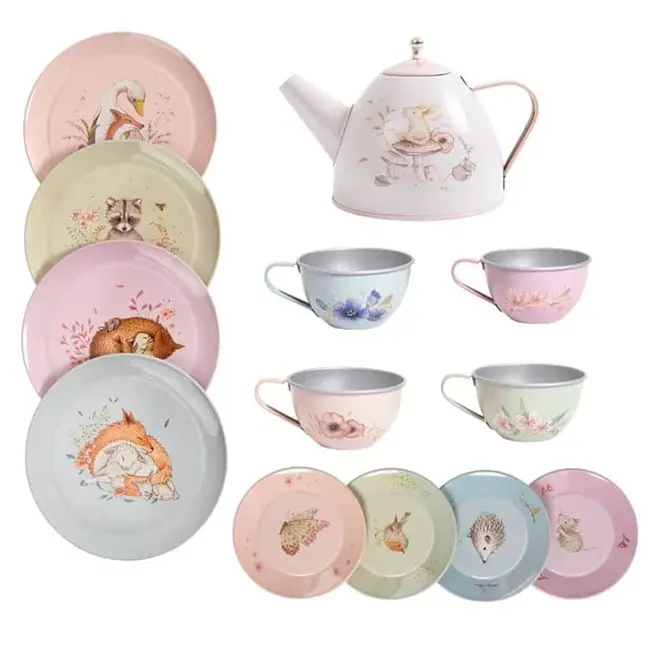 Moulin Roty Tea Set In Suitcase Les Rosalies