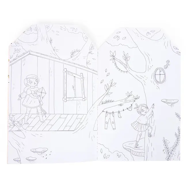 Moulin Roty Kleurboek & Stickers Les Parisiennes Geel