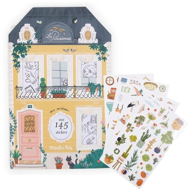 Moulin Roty Kleurboek & Stickers Les Parisiennes Geel