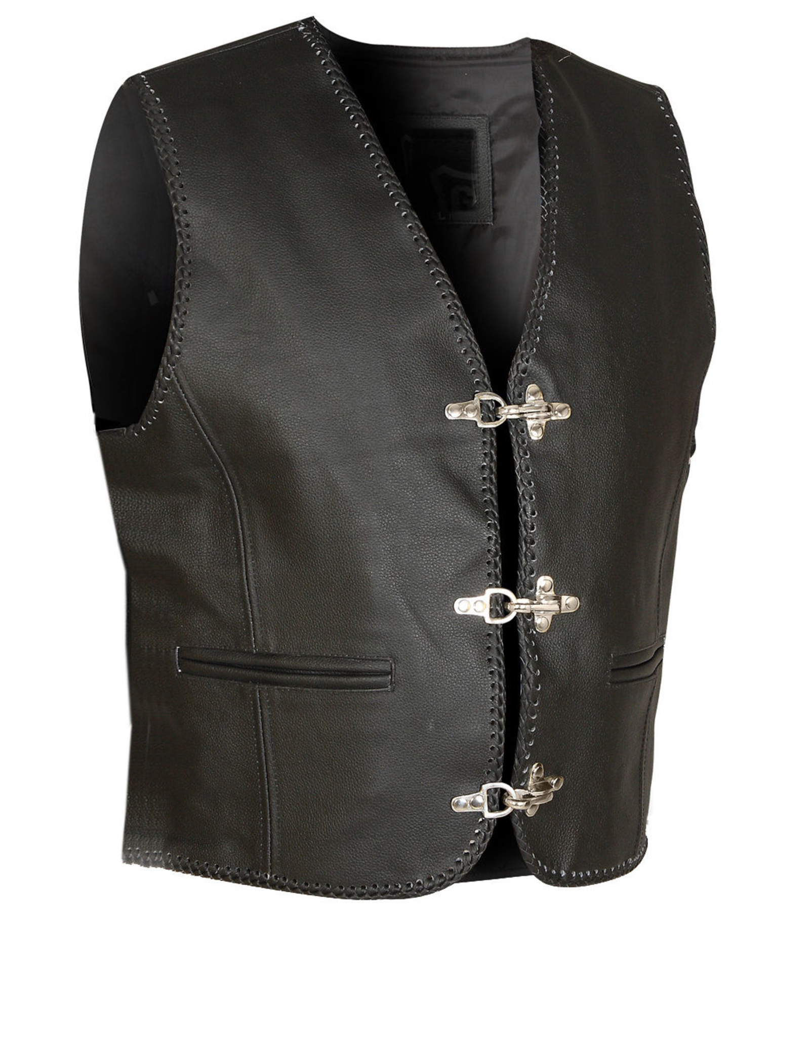 Biker vest leer, motorvest chopper vest XS t/m 7XL Yazas