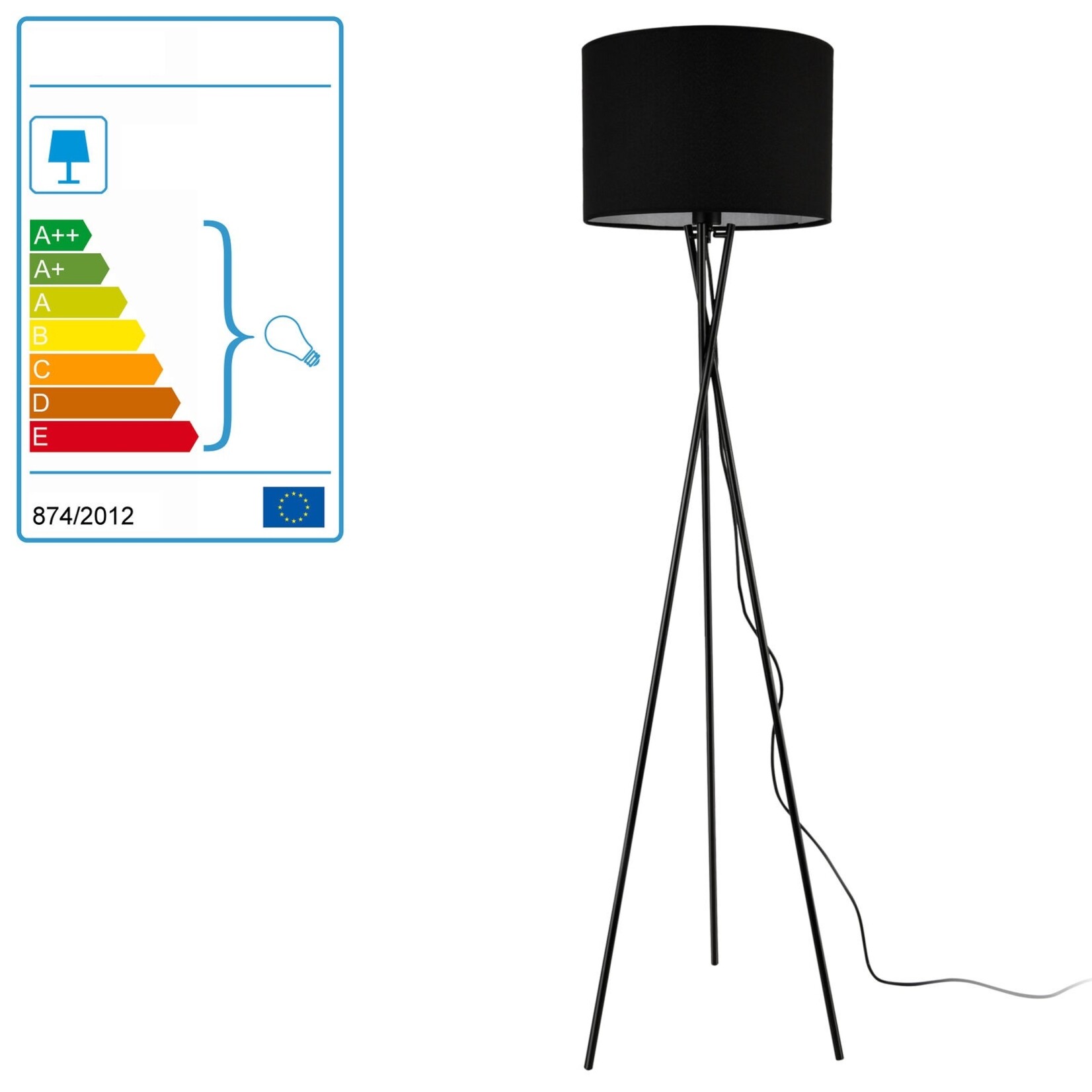 Staande lamp, vloerlamp 154 cm