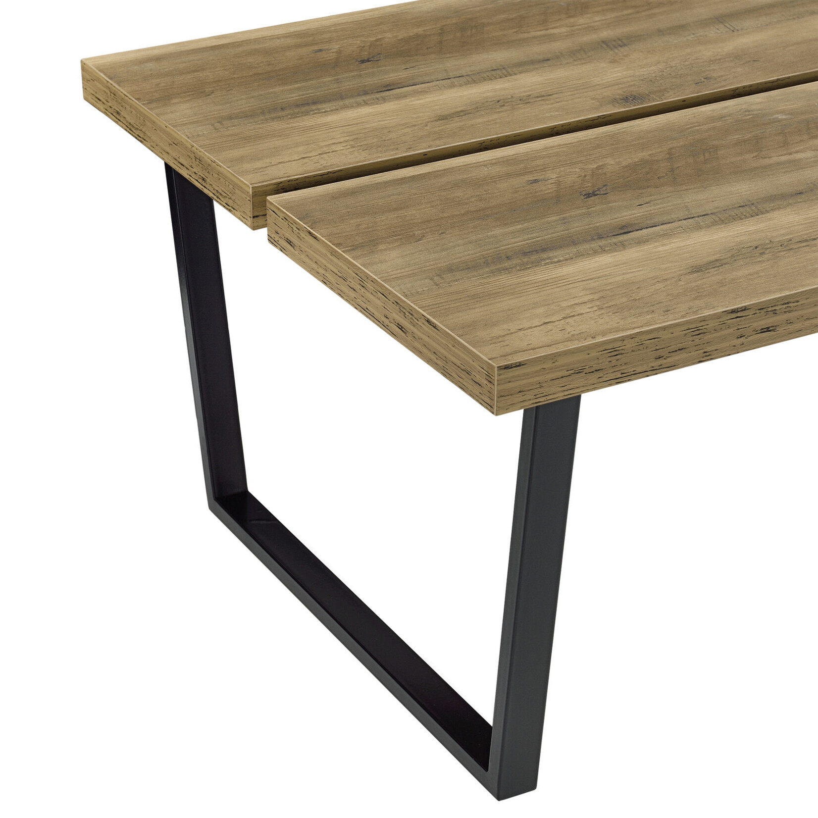 Stijlvolle salontafel met metalen frame 110 x 60 x 35 cm