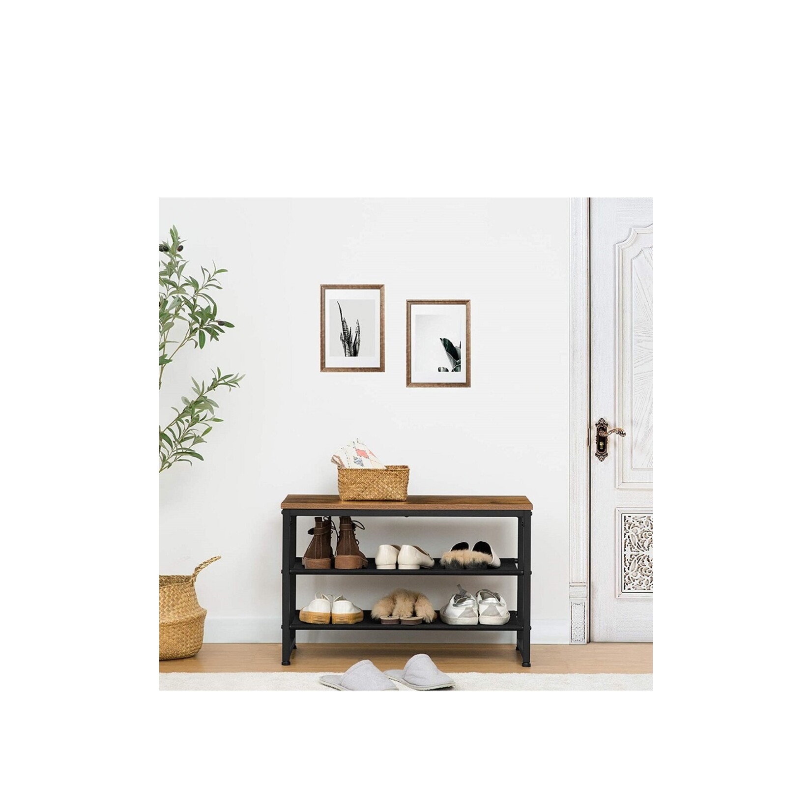 Schoenenbank met 3 niveaus in industrieel design