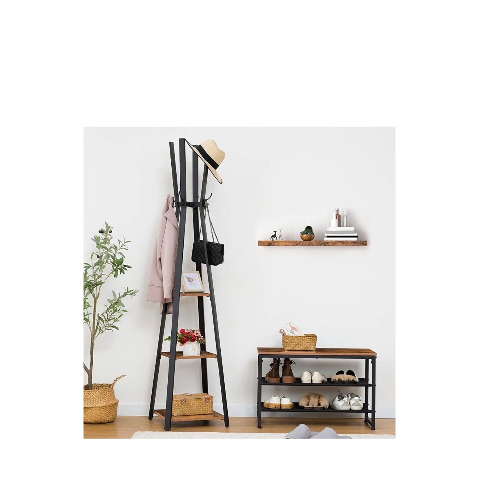 Schoenenbank met 3 niveaus in industrieel design