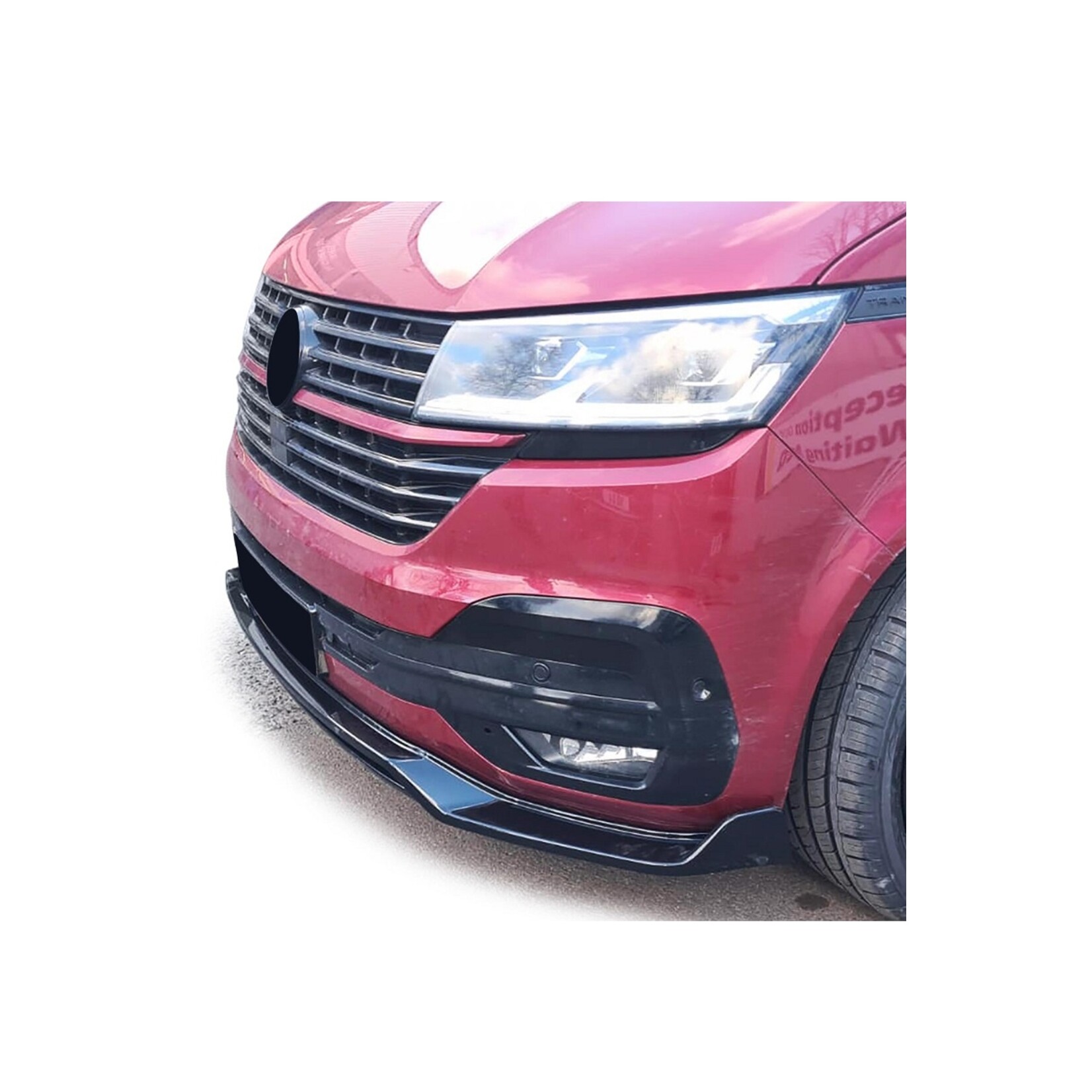 CUP voorspoiler voor VW T6.1 hoogglans zwart