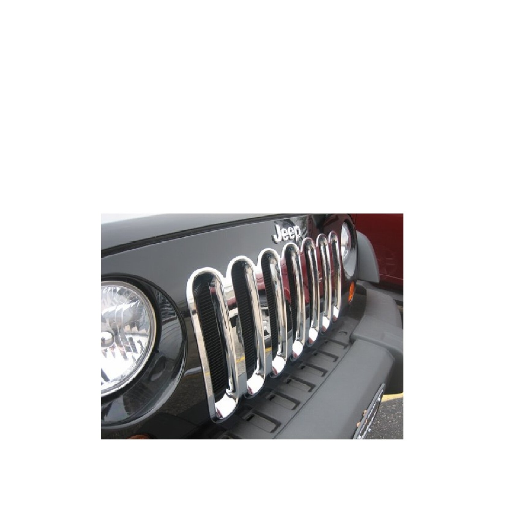 Chroom grille inzetstukken voor Jeep Wrangler III